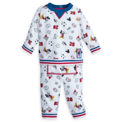 Disney Store Mickey Mouse Baby Long-Sleeved Top and Bottoms Set