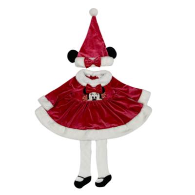 Conjunto vestido y leotardos para beb&eacute; Minnie Mouse, Holiday Cheer,