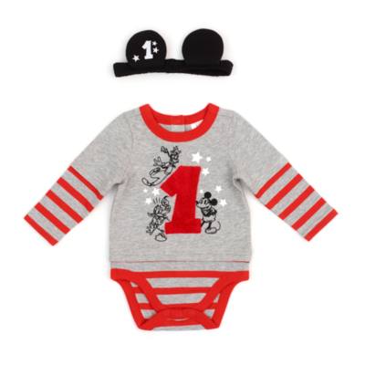 Disney Store Mickey and Friends My First Birthday Baby Body Suit
