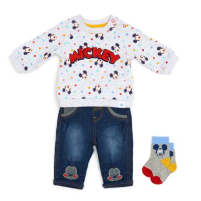 Conjunto de sudadera, vaqueros y calcetines Mickey Mouse para beb&eacute;, Disney Store