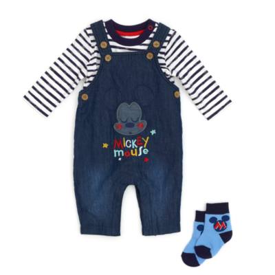 Disney Store - Micky Maus - Set mit Latzhose, Oberteil und Socken f&uuml;r Babys