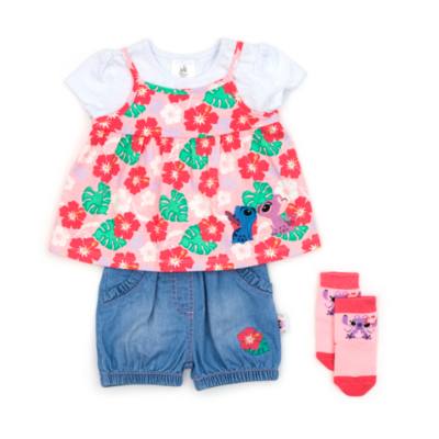 Disney Store - Stitch und Angel - Set mit Oberteil und Shorts f&uuml;r Babys