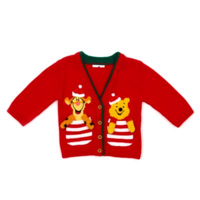 Disney Store Winnie the Pooh and Tigger Share the Magic Baby Christmas Cardigan