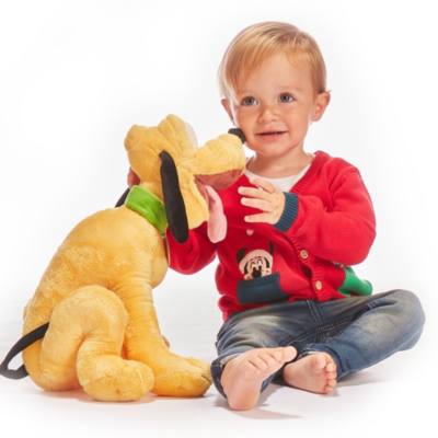 Mickey and Pluto Holiday Cheer Baby Cardigan