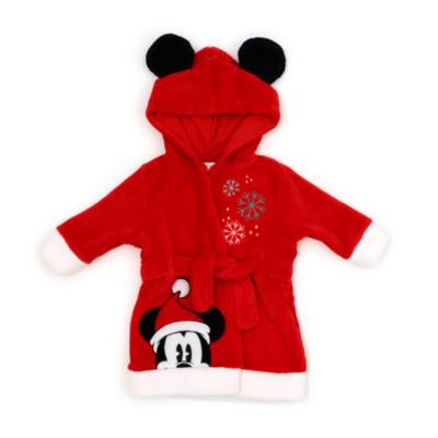 Disney Store Mickey Mouse Holiday Cheer Baby Dressing Gown