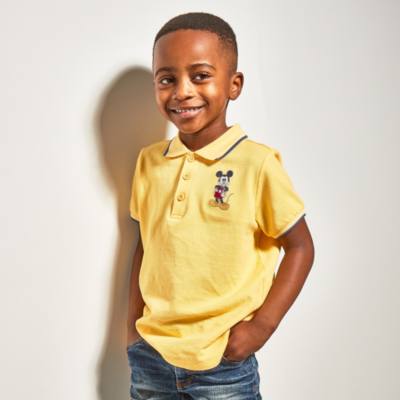 Disney Store Mickey Mouse Yellow Polo Shirt For Toddlers & Kids