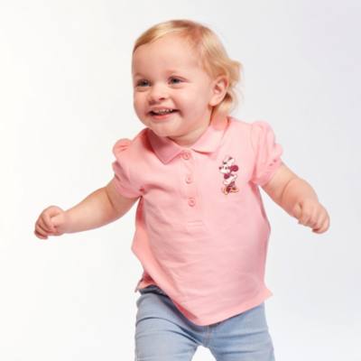 Disney Store Minnie Mouse Pink Polo Shirt For Toddlers & Kids