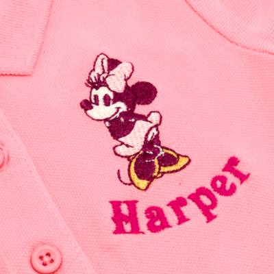 Disney Store Minnie Mouse Pink Polo Shirt For Toddlers & Kids