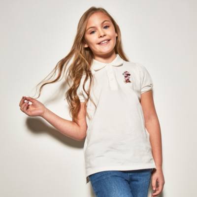 Disney Store Minnie Mouse Cream Polo Shirt For Toddlers & Kids