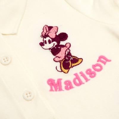 Disney Store Minnie Mouse Cream Polo Shirt For Toddlers & Kids