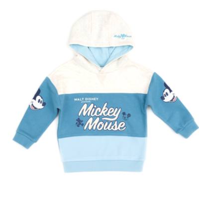 Disney Store Mickey Mouse Teal Hooded Sweatshirt For Toddlers & Kids