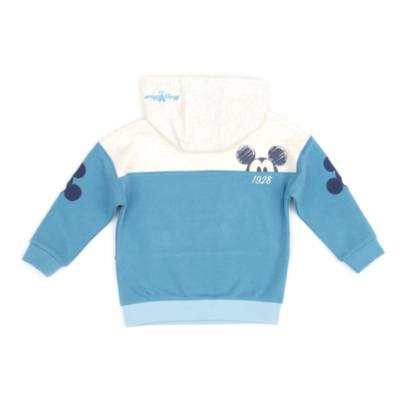 Disney Store Mickey Mouse Teal Hooded Sweatshirt For Toddlers & Kids