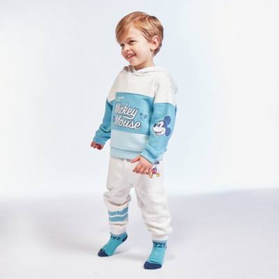 Disney Store Mickey Mouse Teal Hooded Sweatshirt For Toddlers & Kids