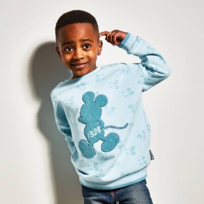 Disney Store Mickey Mouse Teal Sweatshirt For Toddlers & Kids
