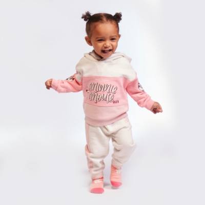 Disney Store Minnie Mouse Pink Hooded Sweatshirt For Toddlers & Kids