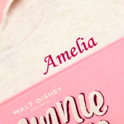 Disney Store Minnie Mouse Pink Hooded Sweatshirt For Toddlers & Kids