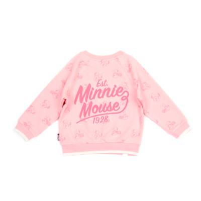 Disney Store Minnie Mouse Pink Sweatshirt For Toddlers & Kids