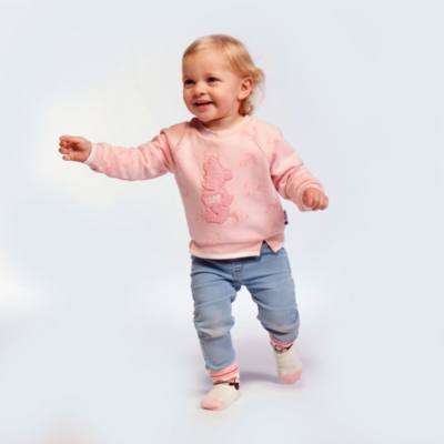 Disney Store Minnie Mouse Pink Sweatshirt For Toddlers & Kids