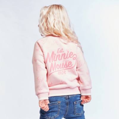 Disney Store Minnie Mouse Pink Sweatshirt For Toddlers & Kids