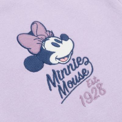 Disney Store Minnie Mouse White And Violet Sweatshirt For Toddlers Kids