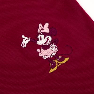 Disney Store Minnie Mouse Long Sleeve Burgundy Polo Shirt For Toddlers & Kids