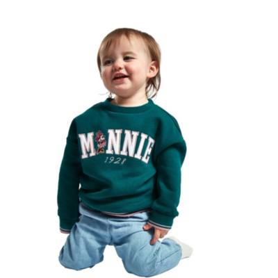 Disney Store - Minnie Maus - Gr&uuml;nes Sweatshirt f&uuml;r Babys & Kinder