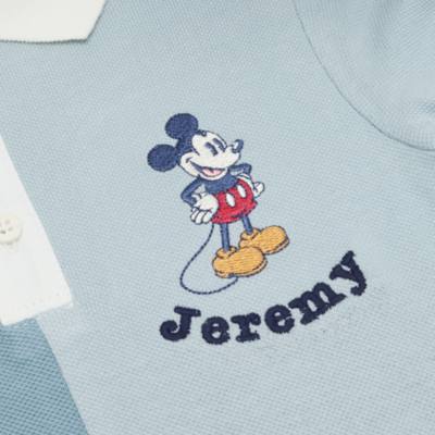 Disney Store Mickey Mouse Blue Long Sleeve Polo Shirt For Toddlers & Kids