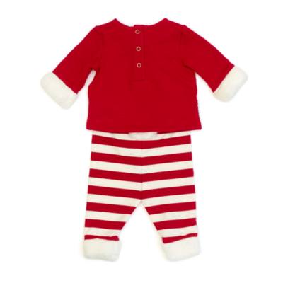 Disney Store Mickey Mouse Vintage Christmas Baby Santa Outfit Set