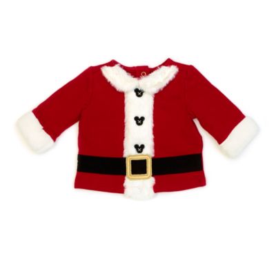 Disney Store Mickey Mouse Vintage Christmas Baby Santa Outfit Set