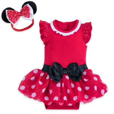 Pelele-vestido rojo de Minnie para beb&eacute;