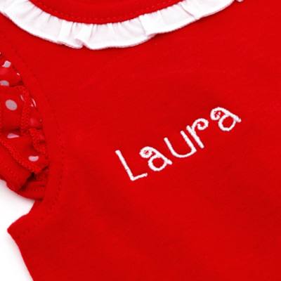 Pelele-vestido rojo de Minnie para beb&eacute;