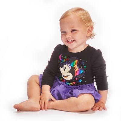 Body con tut&uacute; Minnie Mouse Halloween para beb&eacute;,