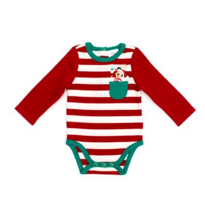 Mickey and Friends Holiday Cheer Baby Body Suits, Set of 3