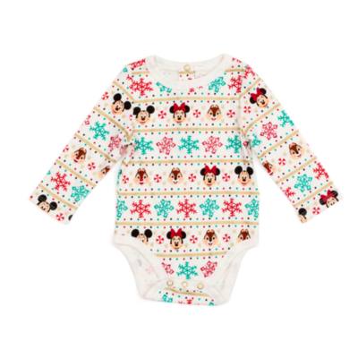 Mickey and Friends Holiday Cheer Baby Body Suits, Set of 3