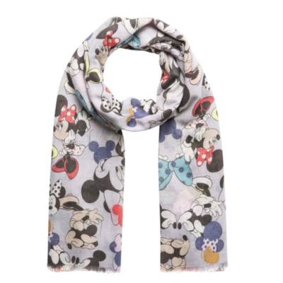 Codello Mickey and Minnie Mouse Grey Scarf