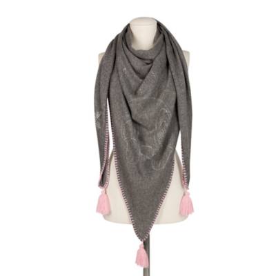 Codello Thumper Knitted Grey Triangle Scarf