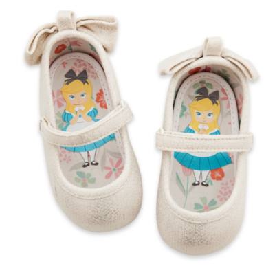 Alice In Wonderland Silver Shimmer Baby Shoes