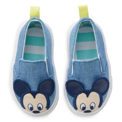 Disney Store Mickey Mouse Denim-Style Baby Shoes