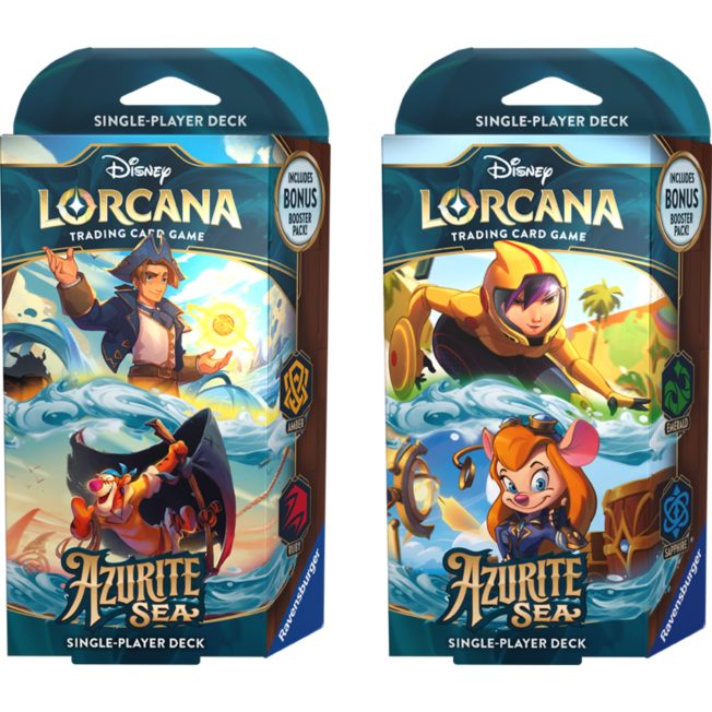 new lorcana starter decks Disney Rise of the Floodborn Chapter 2: 2X Deck SEALED 1 booster from The First Chapter Ravensburger Disney Lorcana Trading Card