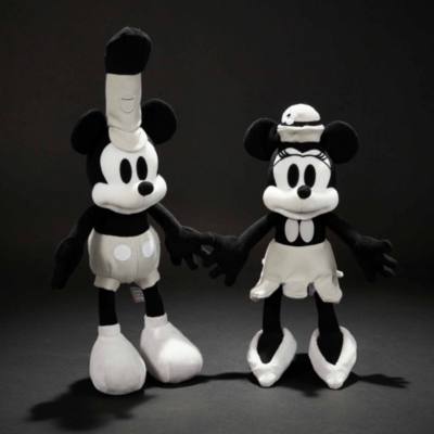 Mickey and Minnie Steamboat Willie Disney100 Decades Small Soft Toy Set