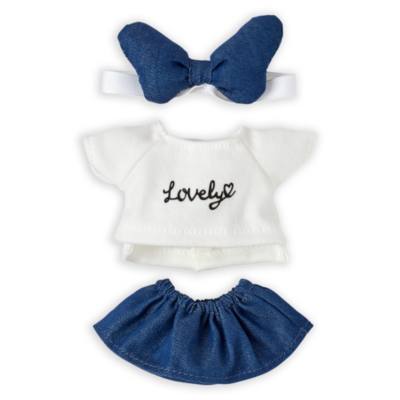 Conjunto camiseta y falda vaquera, peluche peque&ntilde;o nuiMOs, Disney Store