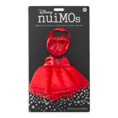 Conjunto vestido rojo y bolso, peluche peque&ntilde;o nuiMOs, Disney Store