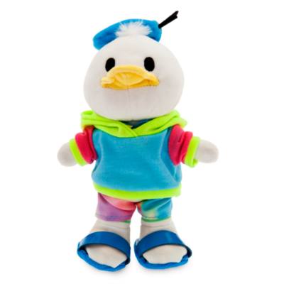 nuiMOs Small Soft Toy Colour-Block Hooded Sweatshirt with Tie-Dye Shorts and Trainers