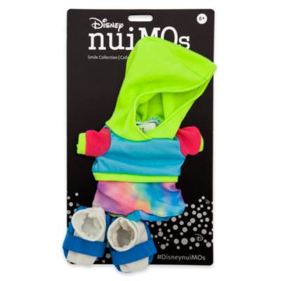 nuiMOs Small Soft Toy Colour-Block Hooded Sweatshirt with Tie-Dye Shorts and Trainers