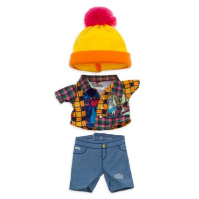 Disney Store nuiMOs Small Soft Toy Tartan Shirt, Denim Jeans and Pom Pom Hat