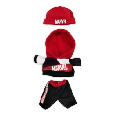 Disney Store nuiMOs Small Soft Toy Marvel Hooded Sweatshirt, Beanie and Bottoms Outfit Set