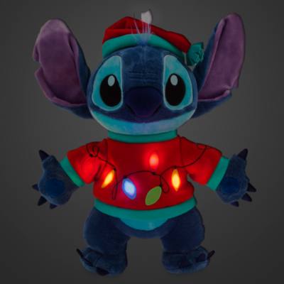 Disney Store Peluche moyenne Stitch lumineuse, Holiday Cheer