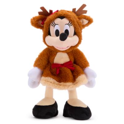 Peluche Minnie en renne sp&eacute;ciale f&ecirc;tes de taille moyenne, 34&nbsp;cm
