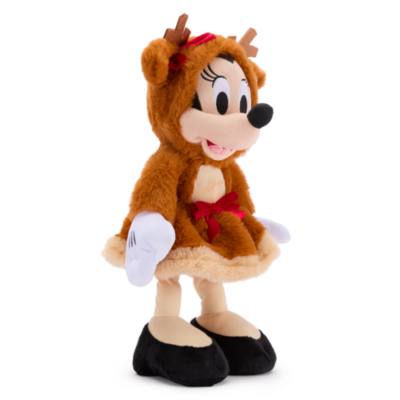 Peluche Minnie en renne sp&eacute;ciale f&ecirc;tes de taille moyenne, 34&nbsp;cm