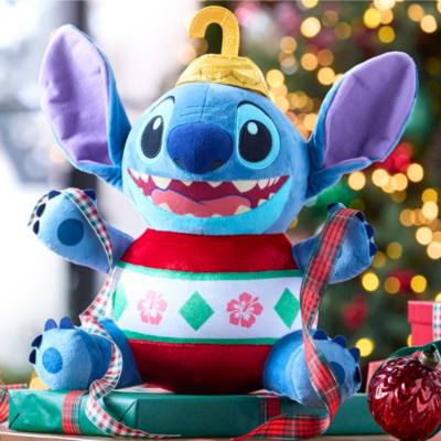 Peluche Stitch sp&eacute;ciale f&ecirc;tes de taille moyenne, Lilo & Stitch, 35&nbsp;cm